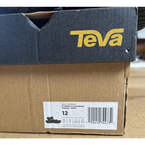 Teva Terra FI 5 Universal Sandals Mens US 12 Brown Leather Outdoor Shoes main image 6